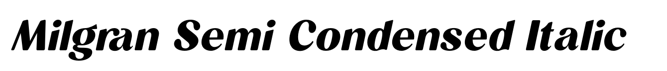 Milgran Semi Condensed Italic image